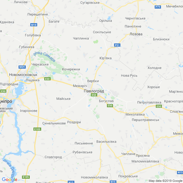 карта Павлоградський район