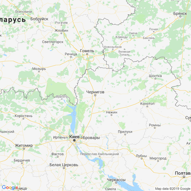 карта Черниговская область