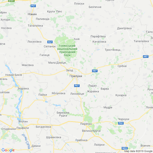 карта Прилуцький район