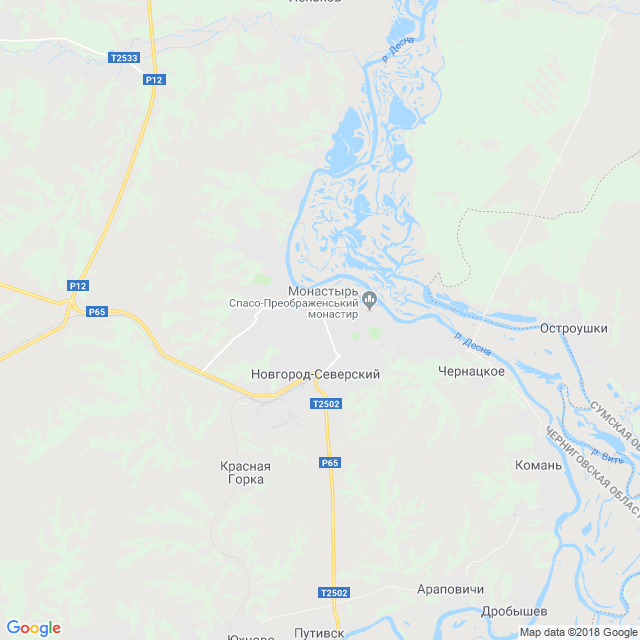 карта Новгород-Северский