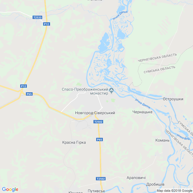 карта Новгород-Сіверський