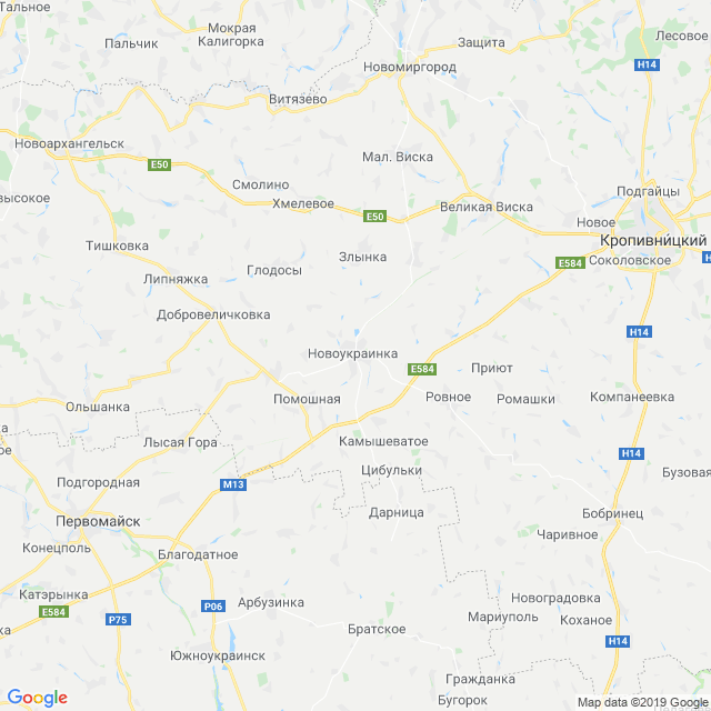 карта Новоукраинский район