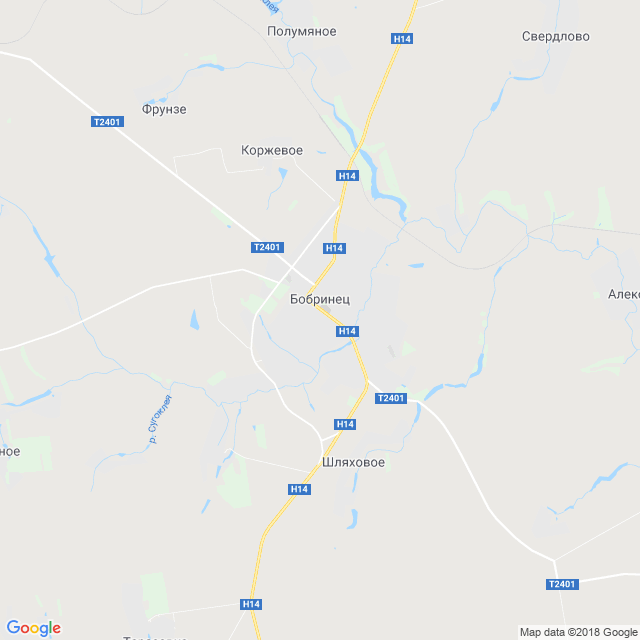 карта Бобринец