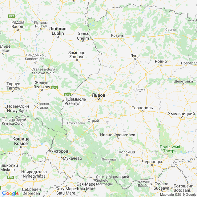 карта Львовская область