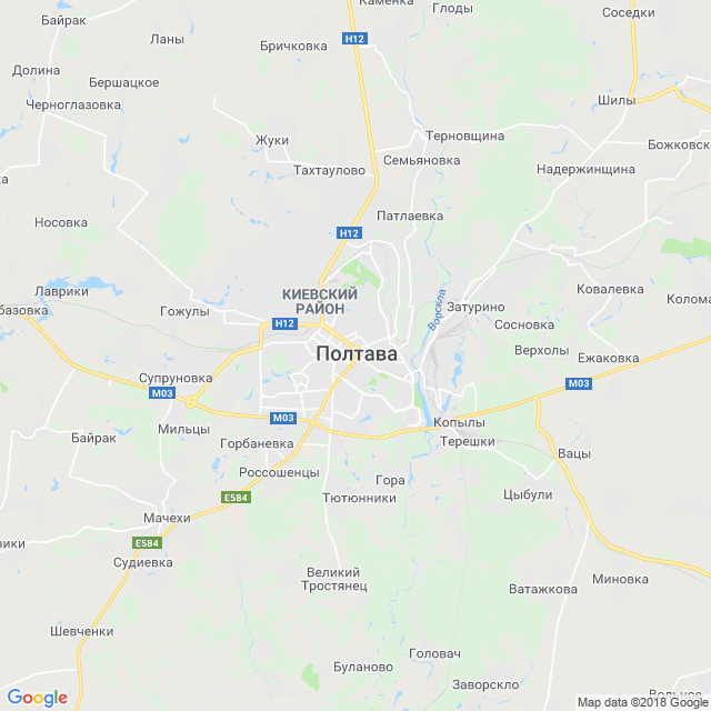 карта Полтава