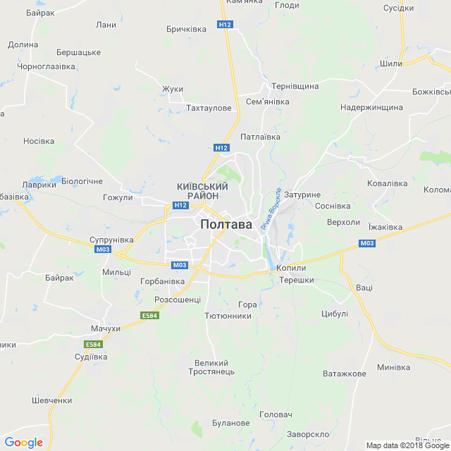 карта Полтава