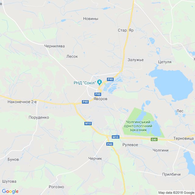 карта Яворов