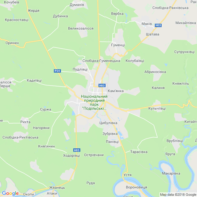 карта Кам'янець-Подільський