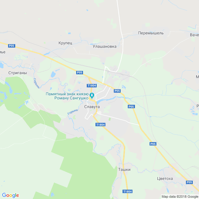 карта Славута