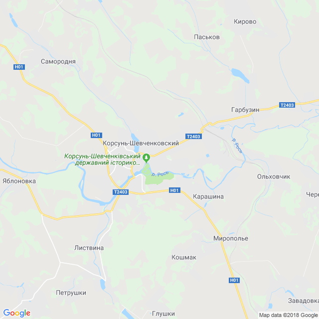карта Корсунь-Шевченковский