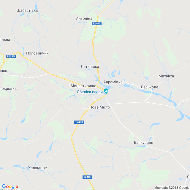 карта Монастирище