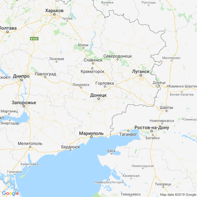 карта Донецкая область