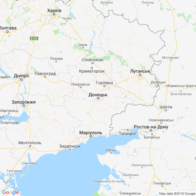 карта Донецька область