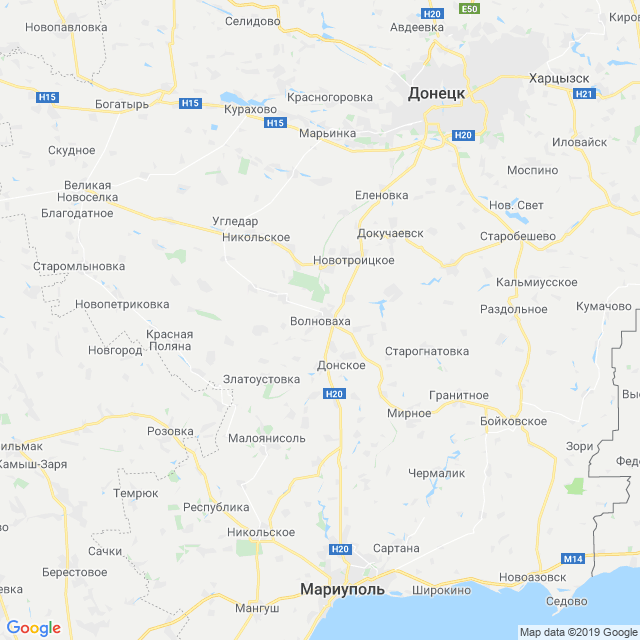 карта Волновахский район