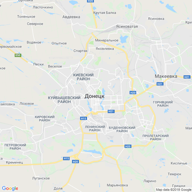 карта Донецк