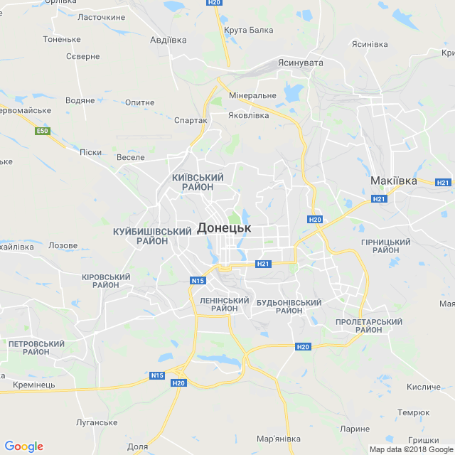 карта Донецьк