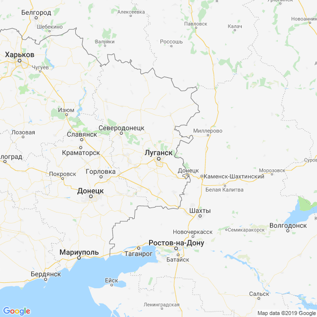 карта Луганская область