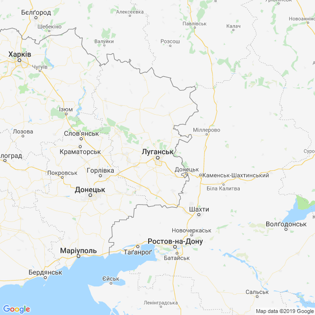 карта Луганська область