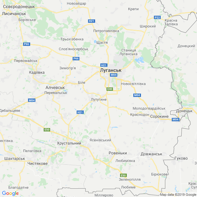 карта Луганський район