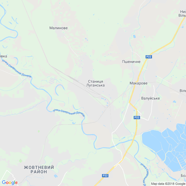 карта Станиця Луганська