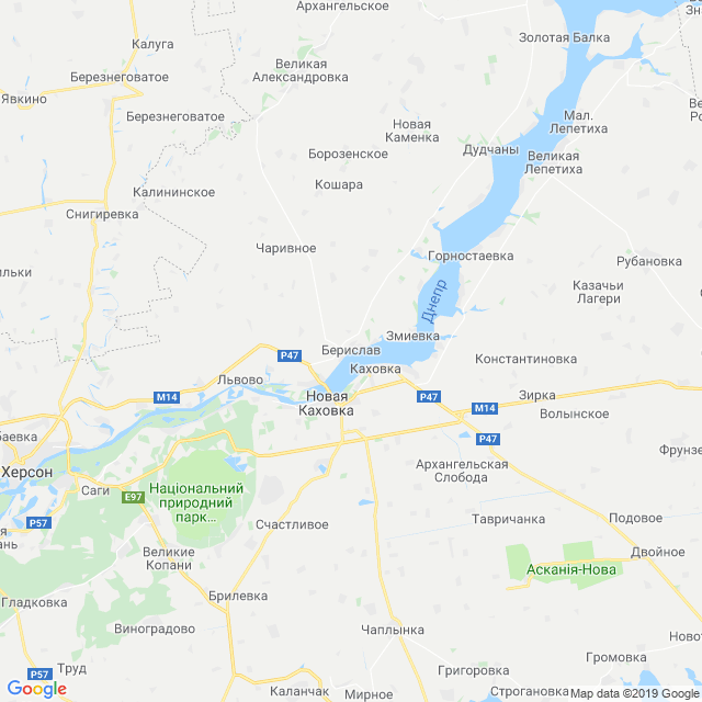 карта Бериславский район