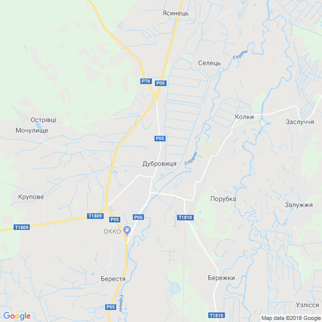 карта Дубровиця