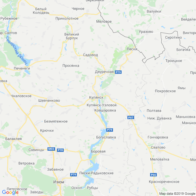 карта Купянский район
