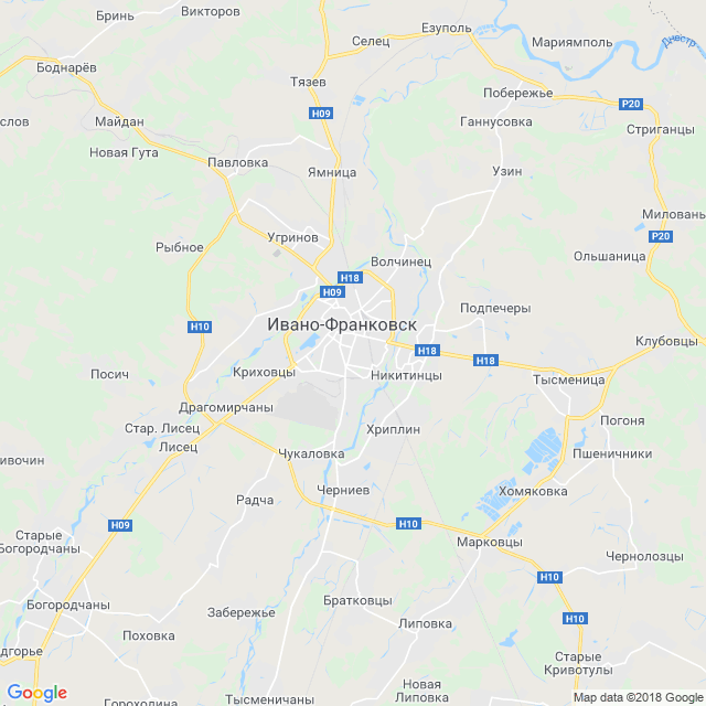 карта Ивано-Франковск