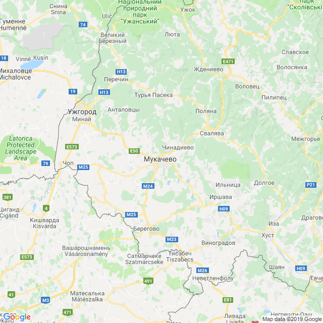 карта Мукачевский район