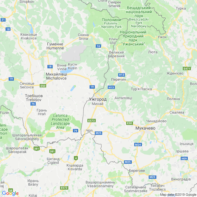 карта Ужгородський район